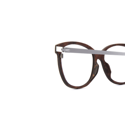 Woodfellas Brillenfassung Marzoll Air 11031 Tepaholz Silber