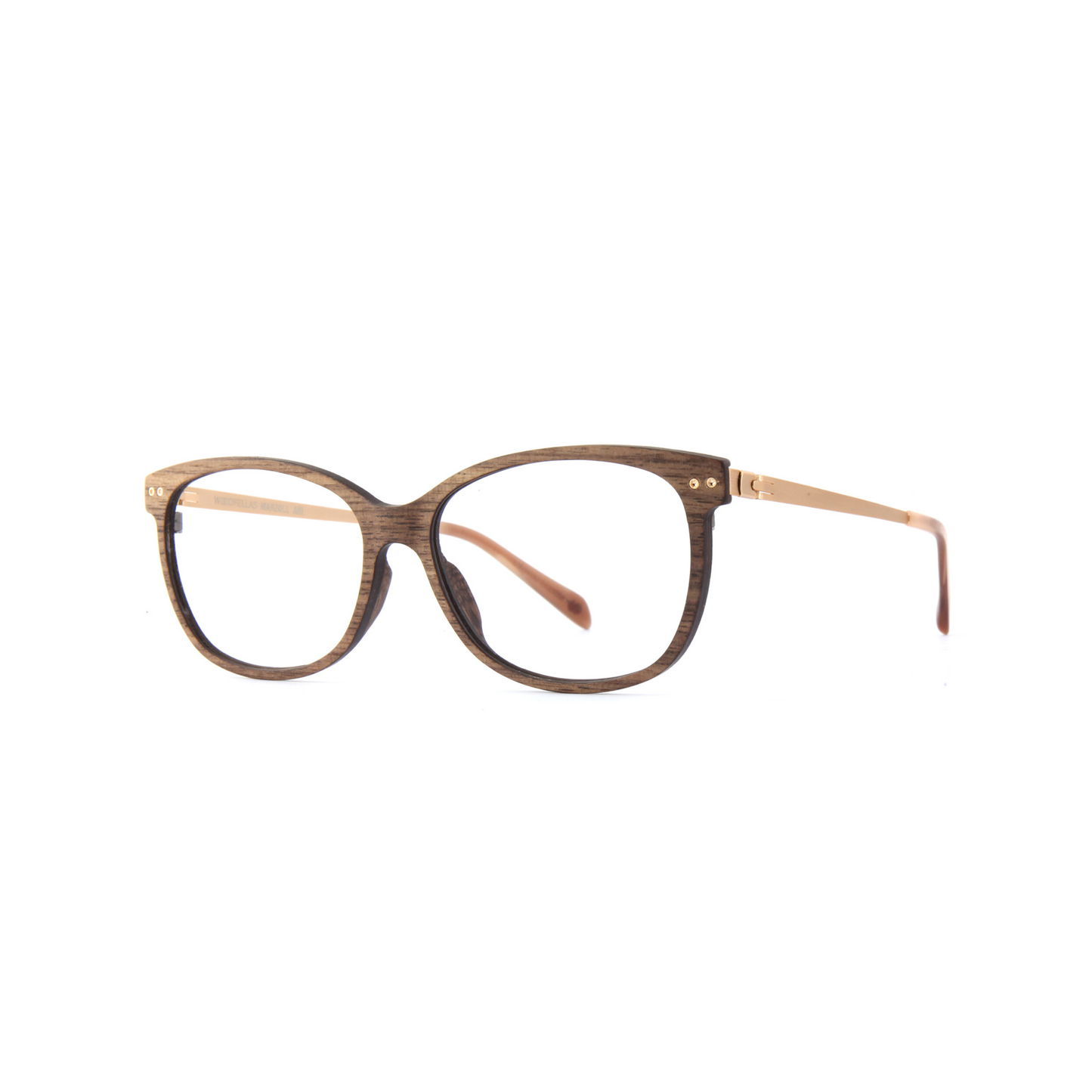 Woodfellas Brillenfassung Marzoll Air 11031 Walnussholz Gold