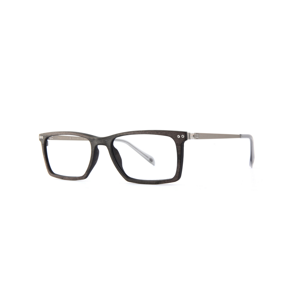 Woodfellas Brillenfassung Maximilian Air 10996 Schwarzeiche Silber