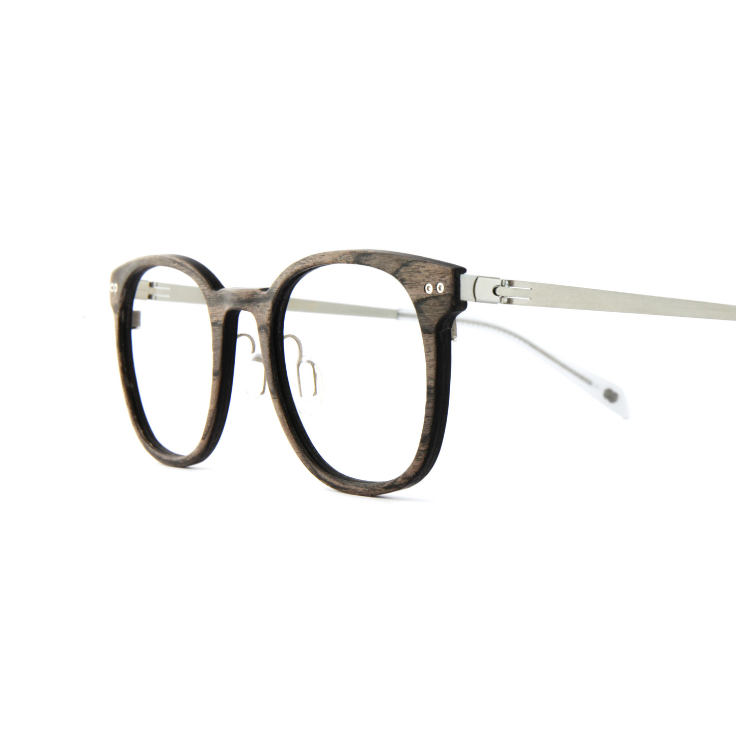 Woodfellas Brillenfassung Pottenstein Air 11029 Schwarzeiche Silber