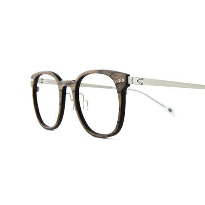 Woodfellas Brillenfassung Pottenstein Air 11029 Schwarzeiche Silber